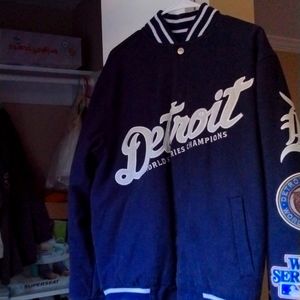 Blue Detroit baseball sweatshirt